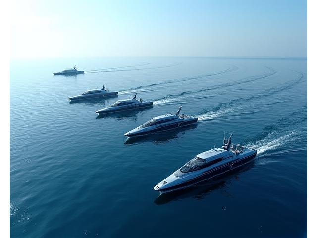 広大な海洋上を飛行する複数の自律航行ドローン艦隊とその管理システム