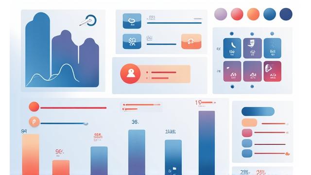 ユーザーがデータ設定をコントロールするダッシュボードの抽象的なイラスト