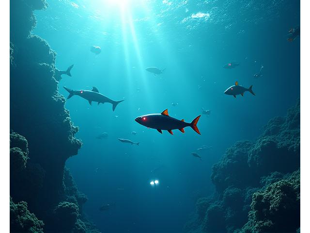 AIが魚種を識別し選択的に漁獲するイメージ